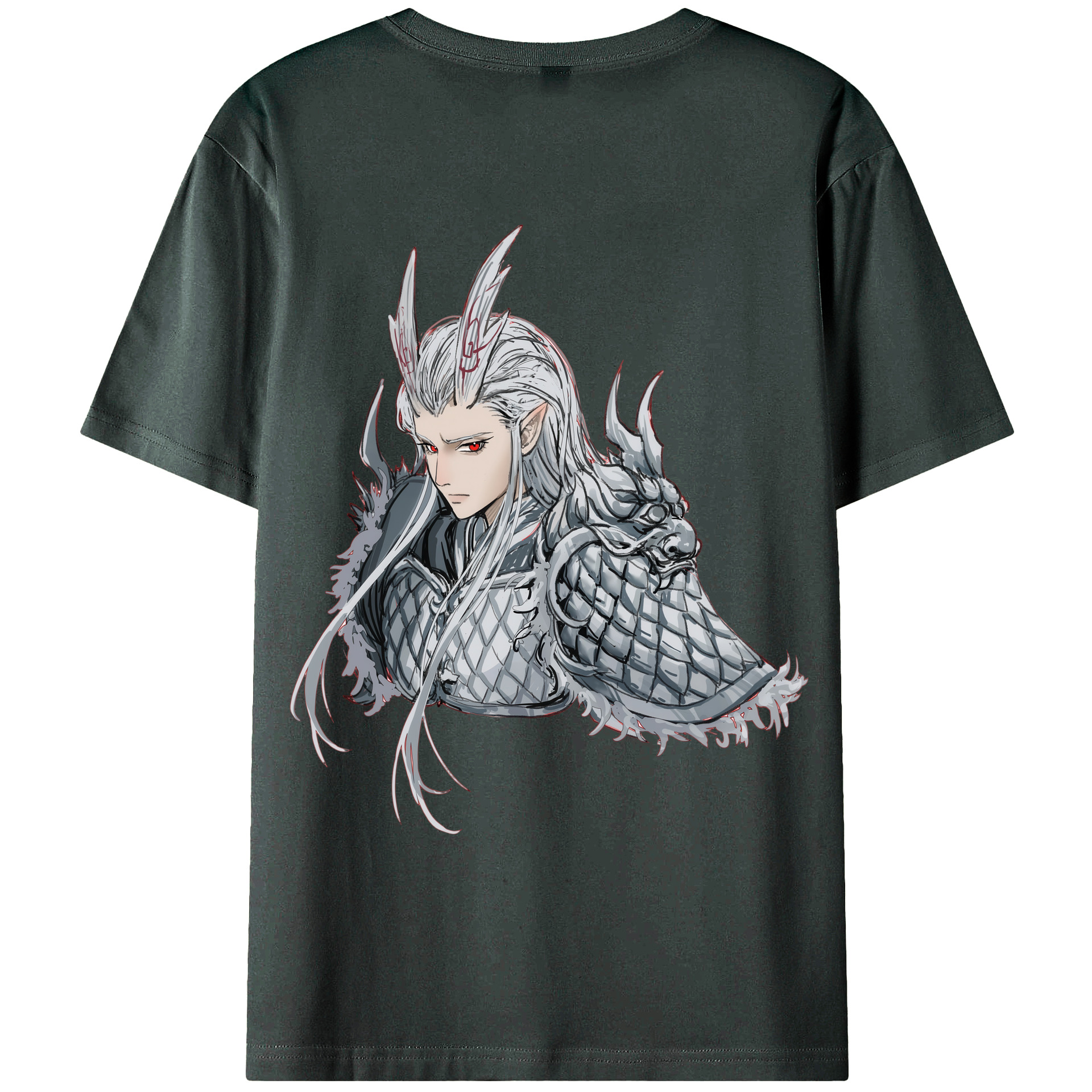 （画像用） Ne Zha 2 ナタ 魔童の大暴れ 綿100％ メンズ半袖Tシャツ（バックプリント） 通気性